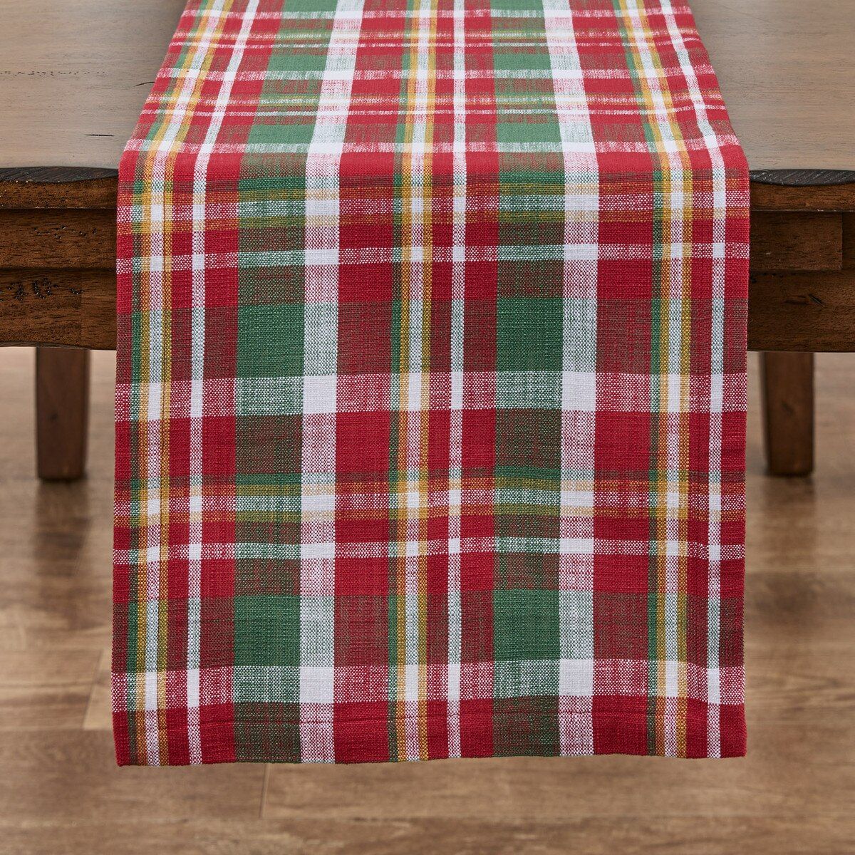 Sleigh Bell Plaid Table Runner 72"