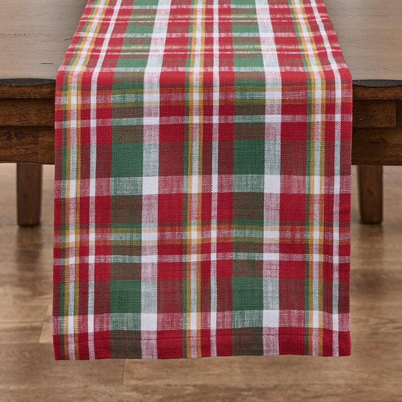 Sleigh Bell Plaid Table Runner 72"
