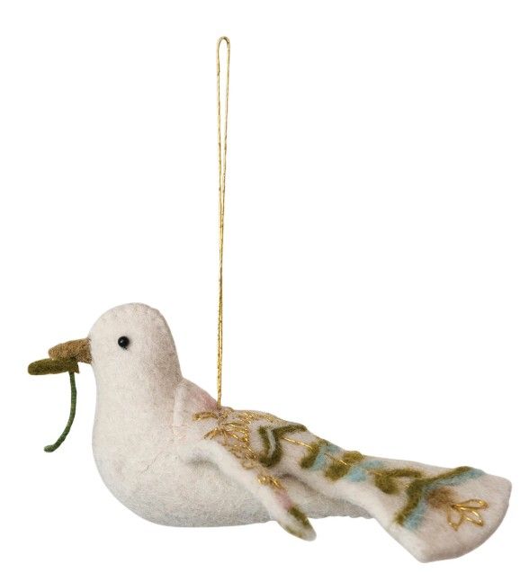 Wool Felt Dove Ornament