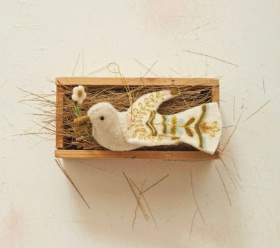 Wool Felt Dove Ornament