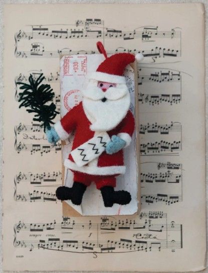 Wool Felt Santa Ornament