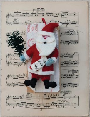 Wool Felt Santa Ornament