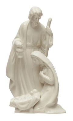 Ceramic Holy Family, White