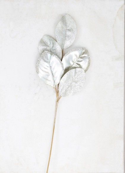 Silver Magnolia Leaf Pick