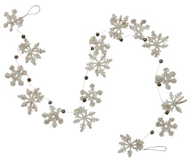 Snowflake And Bell Garland, 72"