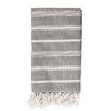 Julie Striped Throw, Grey