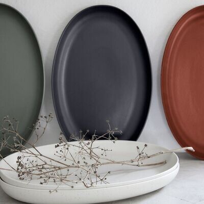 Pacifica Oval Platter - Seed Grey