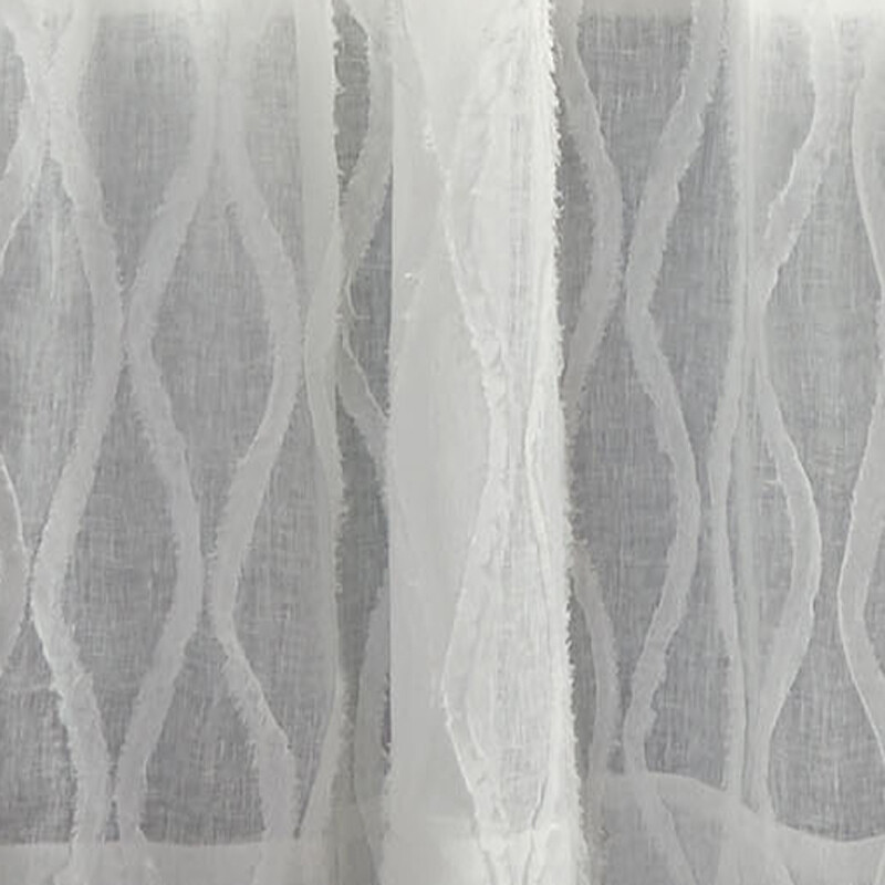 Linen Fraying Drapery Panel White Rod Pocket W/hidden Tabs