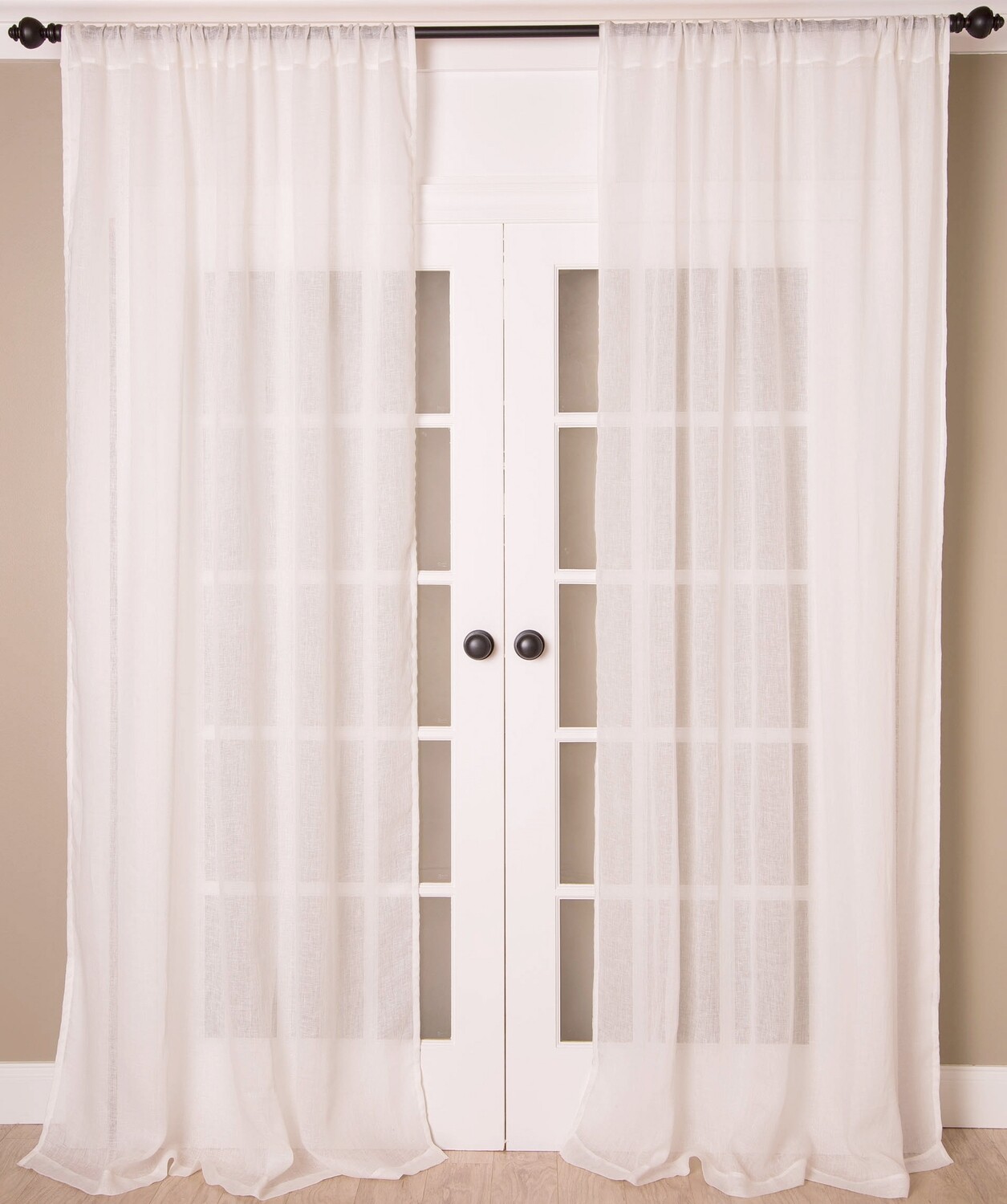White Linen Sheer Panel