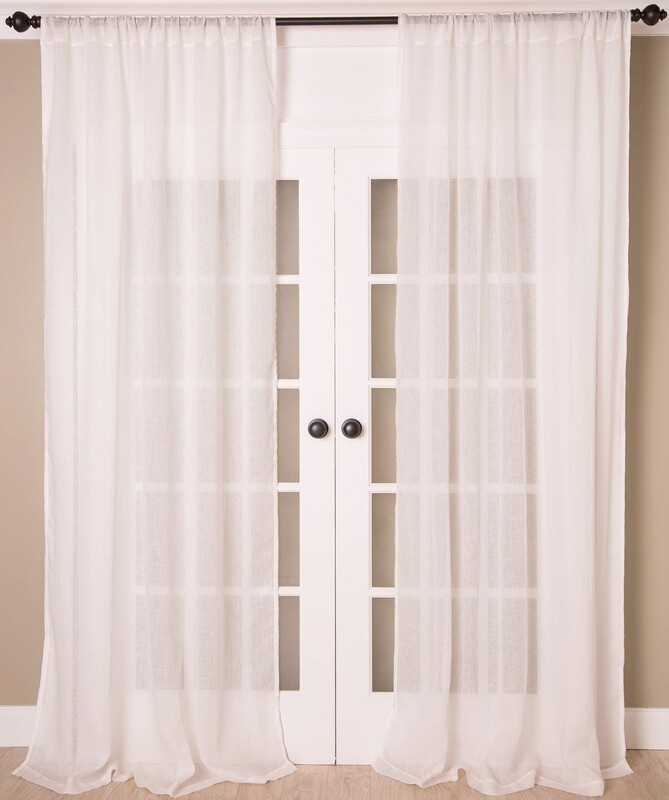White Linen Sheer Panel