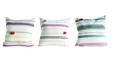 Caravan Cotton Striped Pillow, 16"
