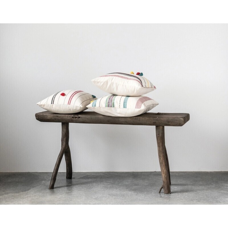 Caravan Cotton Striped Pillow, 16"