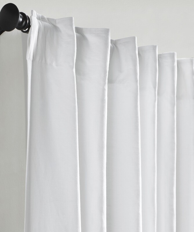 White Lined Linen/Cotton Panel