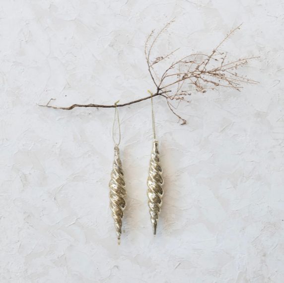Antique Silver Spiral Ornament