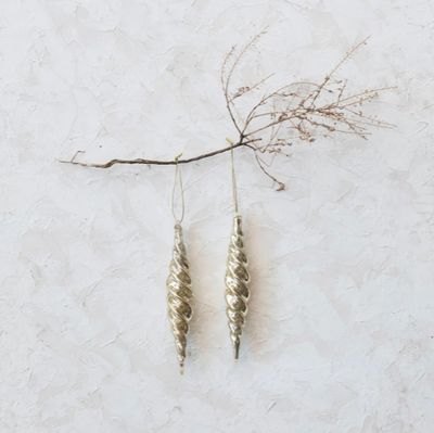 Antique Silver Spiral Ornament