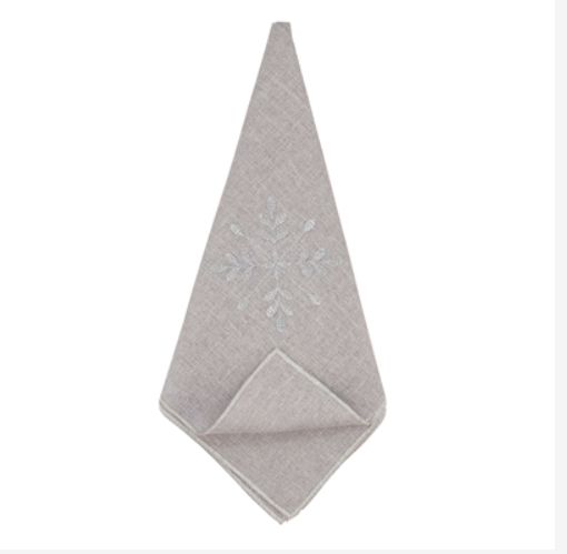 Snowflake Napkin, Silver
