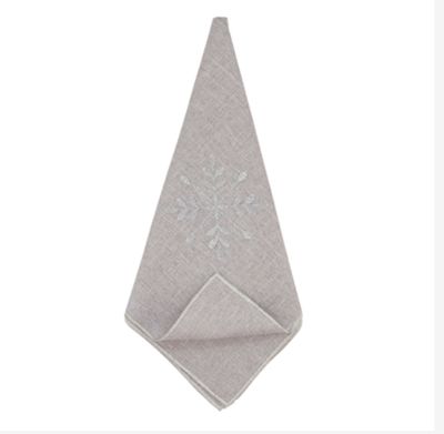 Snowflake Napkin, Silver