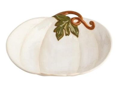White Pumpkin Serving Bowl