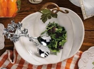 White Pumpkin Serving Bowl
