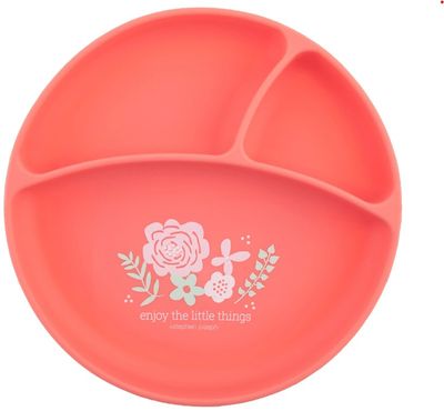Silicone Suction Plate, Coral Flower
