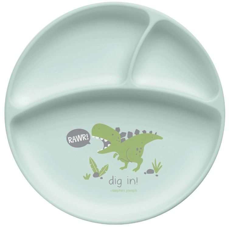 Silicone Suction Plate, Dinosaur