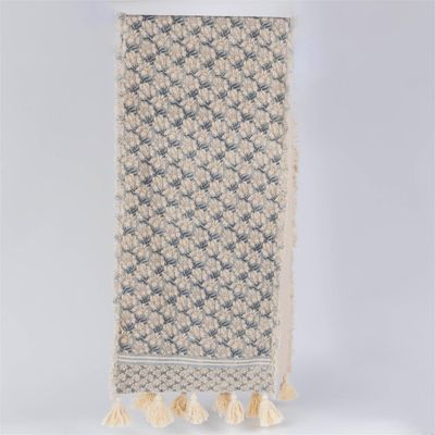 Blue Block Print Table Runner