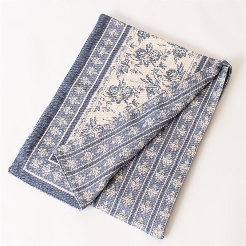 French Blue Floral Table Runner