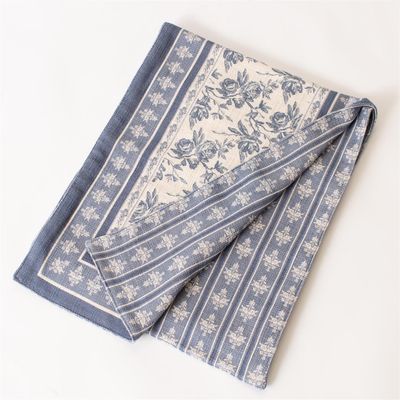 French Blue Floral Table Runner