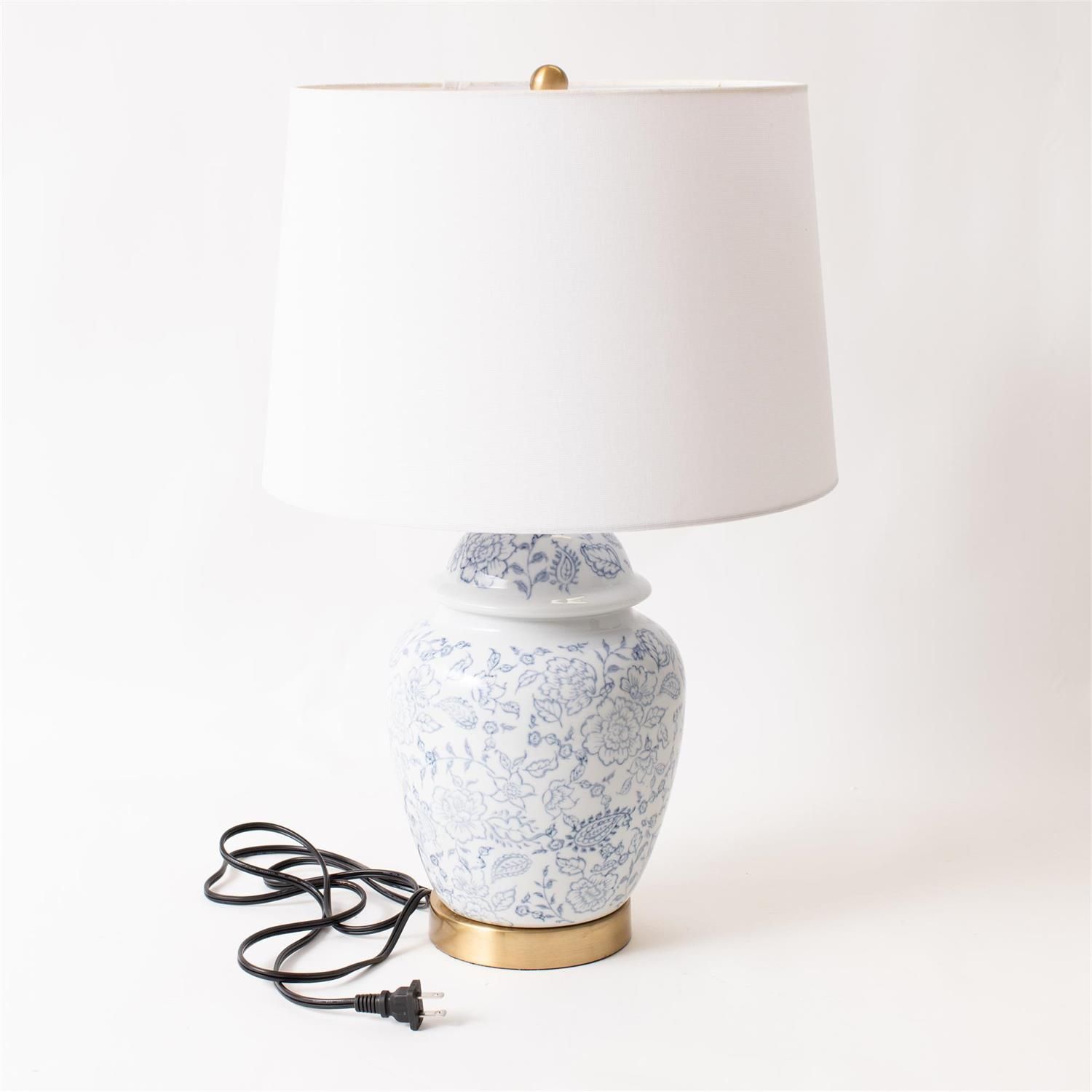 Blue Floral Lamp