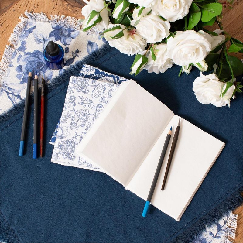 Blue Block Print Journal