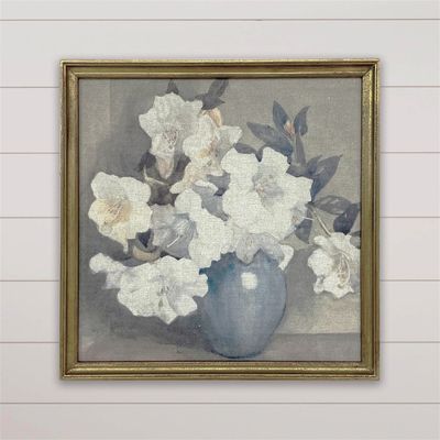 Blue Vase Floral Still Life Print