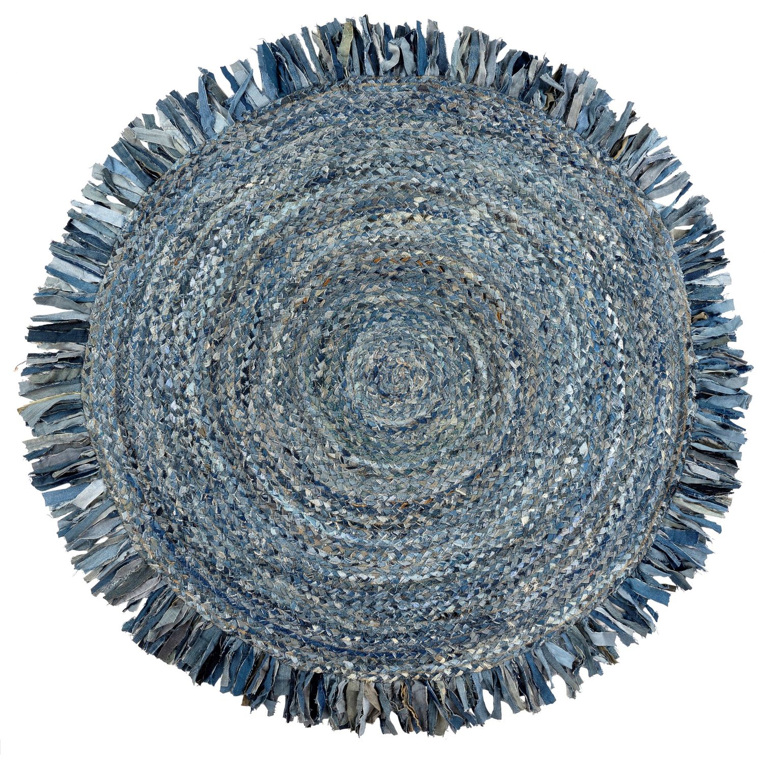 Denim Round Rug, 5x5