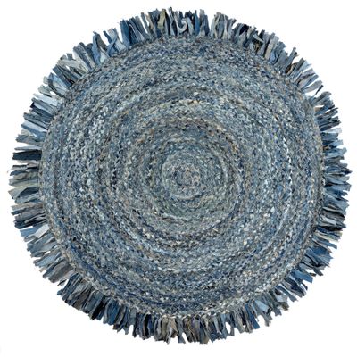 Denim Round Rug, 5x5