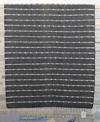 Hoopla Rug, Black 3x5