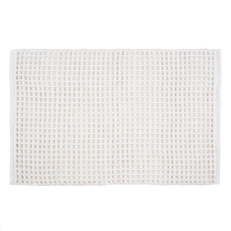 Waffle Weave Bath Mat, White