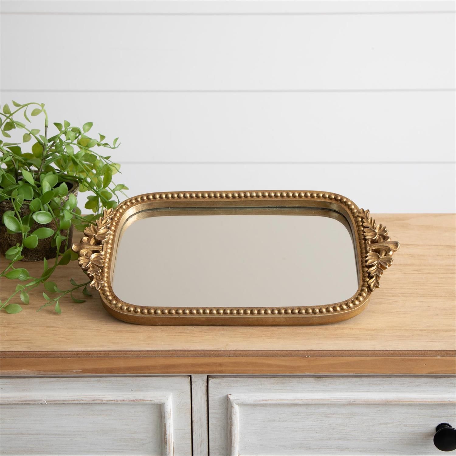 Gold Mirrored Vanity Tray