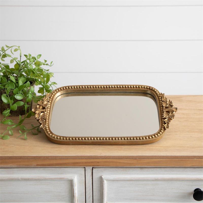 Gold Mirrored Vanity Tray