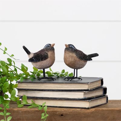 Brown Bird W/ Metal Feet