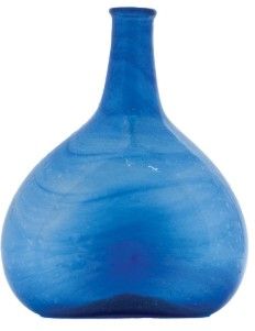 Bubble Glass Vase, Cobalt