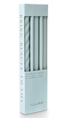 Light Blue Tapers, Set Of 3