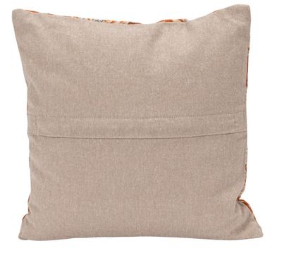 Blue Floral Kantha Stitch Pillow, 12"