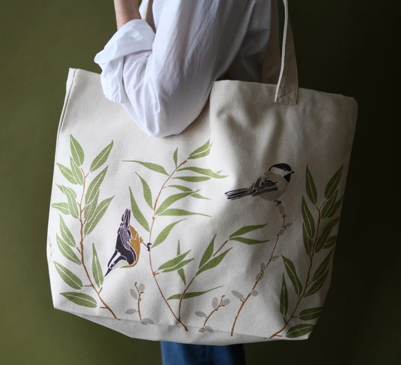 Willow Thicket Canvas Market Tote