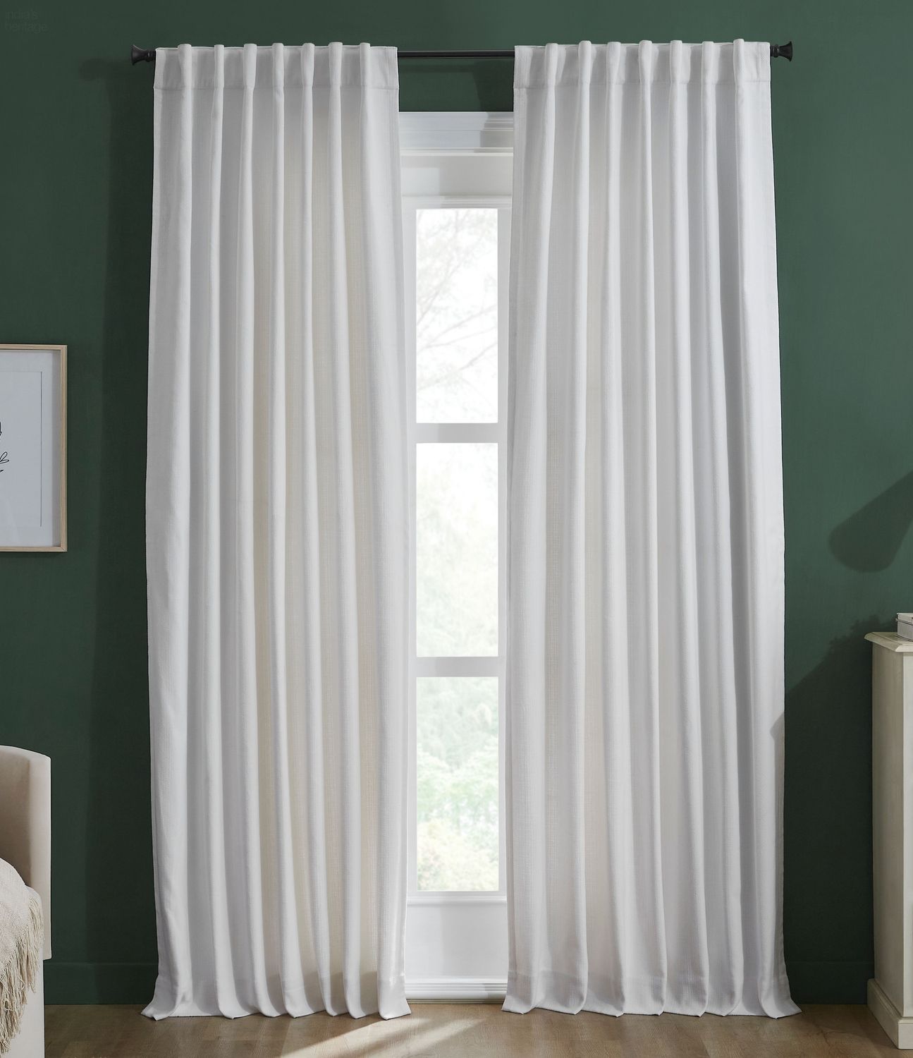 Basketweave Lined Drapery Panel