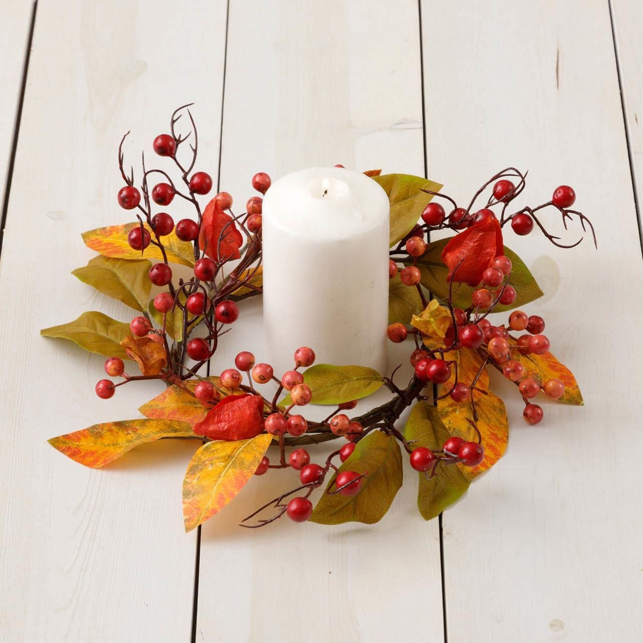 Fall Leaves Candle Ring