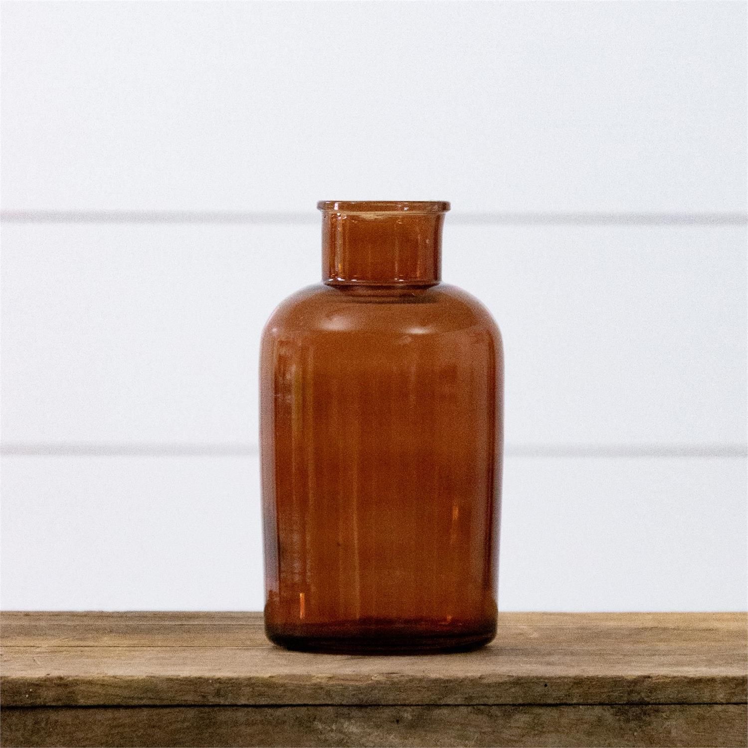 Amber Glass Vase, Large