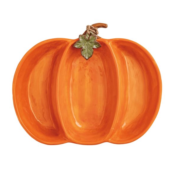 Divided Pumpkin Serving Dish