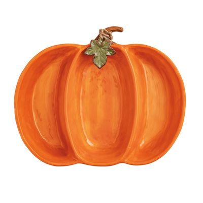 Divided Pumpkin Serving Dish