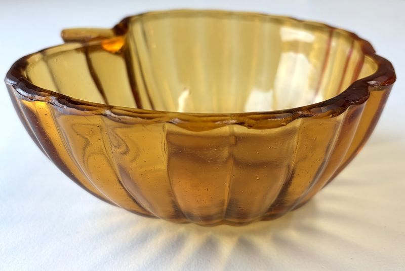 Glass Pumpkin Dish