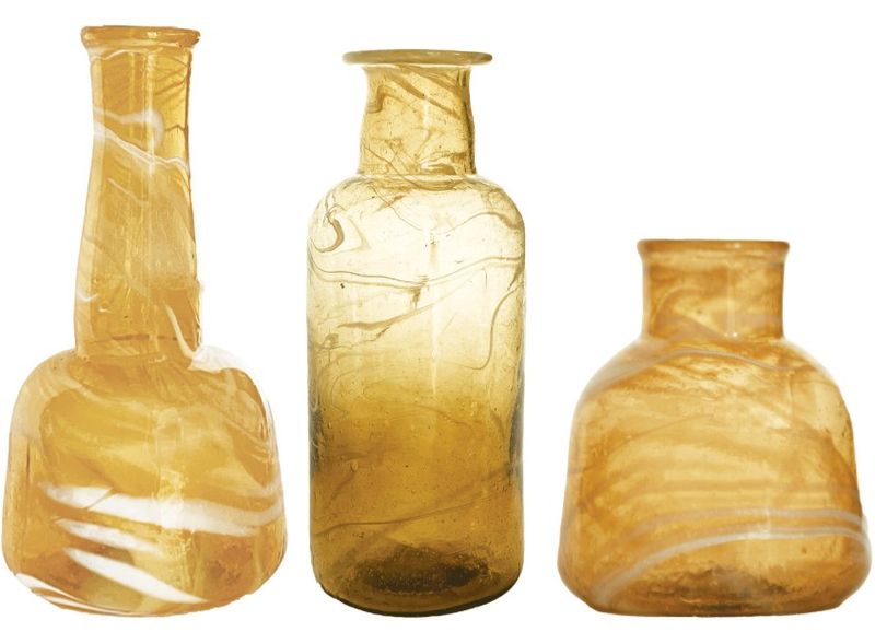 Recycled Glass Bud Vase, Yellow