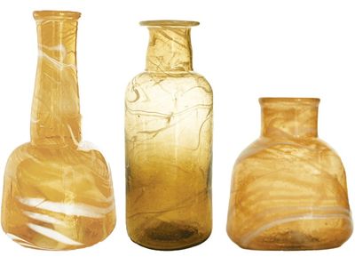 Recycled Glass Bud Vase, Yellow